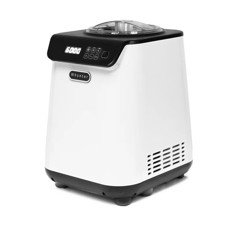 Icm-128Ws 1.28 Quart Compact Upright Automatic Ice Cream Maker with Stainless Steel Bowl- White