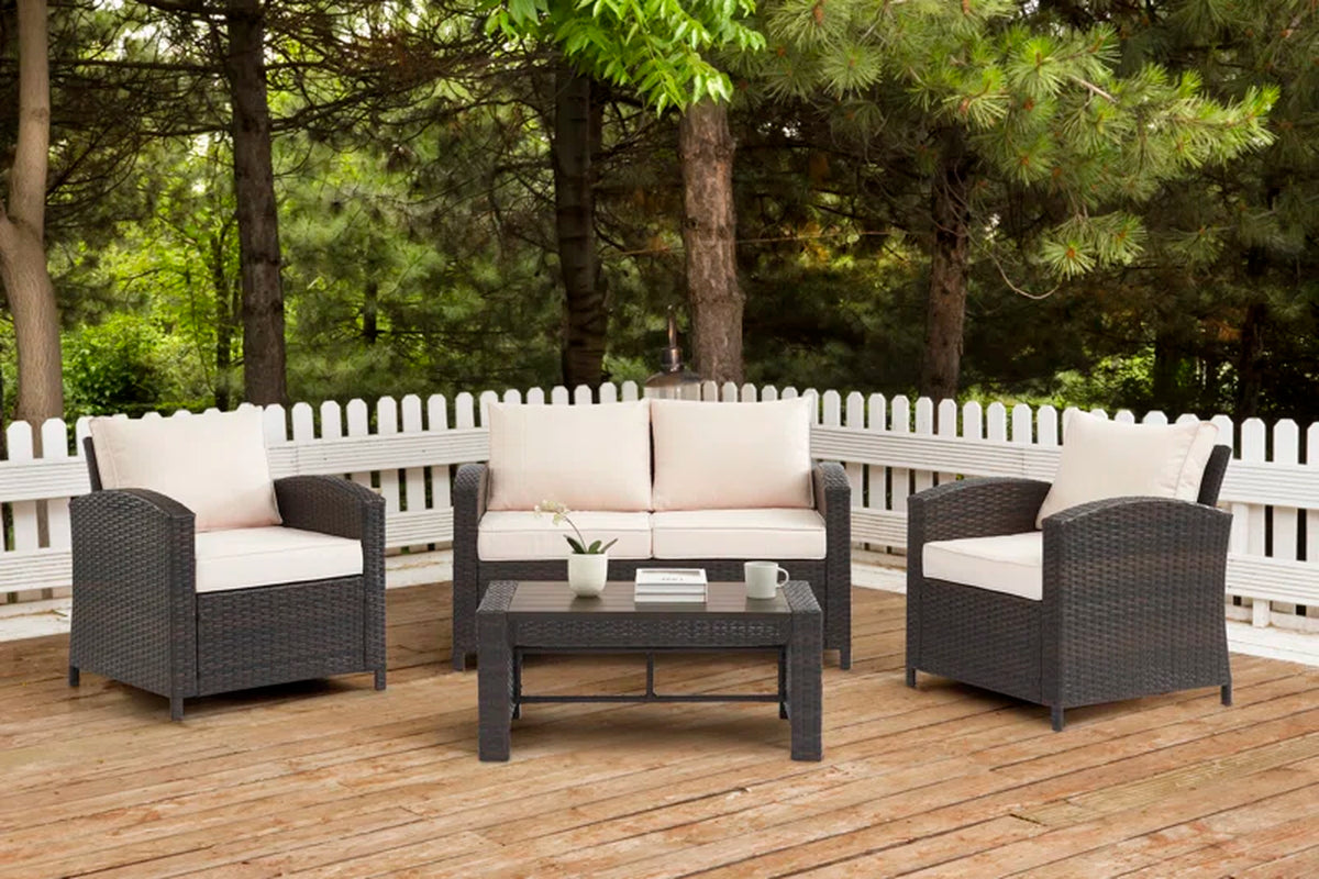 Andreanna 4 - Person Outdoor Seating Group with Cushions - Design By Technique