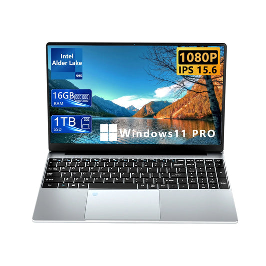 Laptop 15.6In FHD 16GB DDR4 1TB SSD Intel Alder Lake N95 up to 3.4Ghz with Windows 11 Pro,Backlit Keyboard