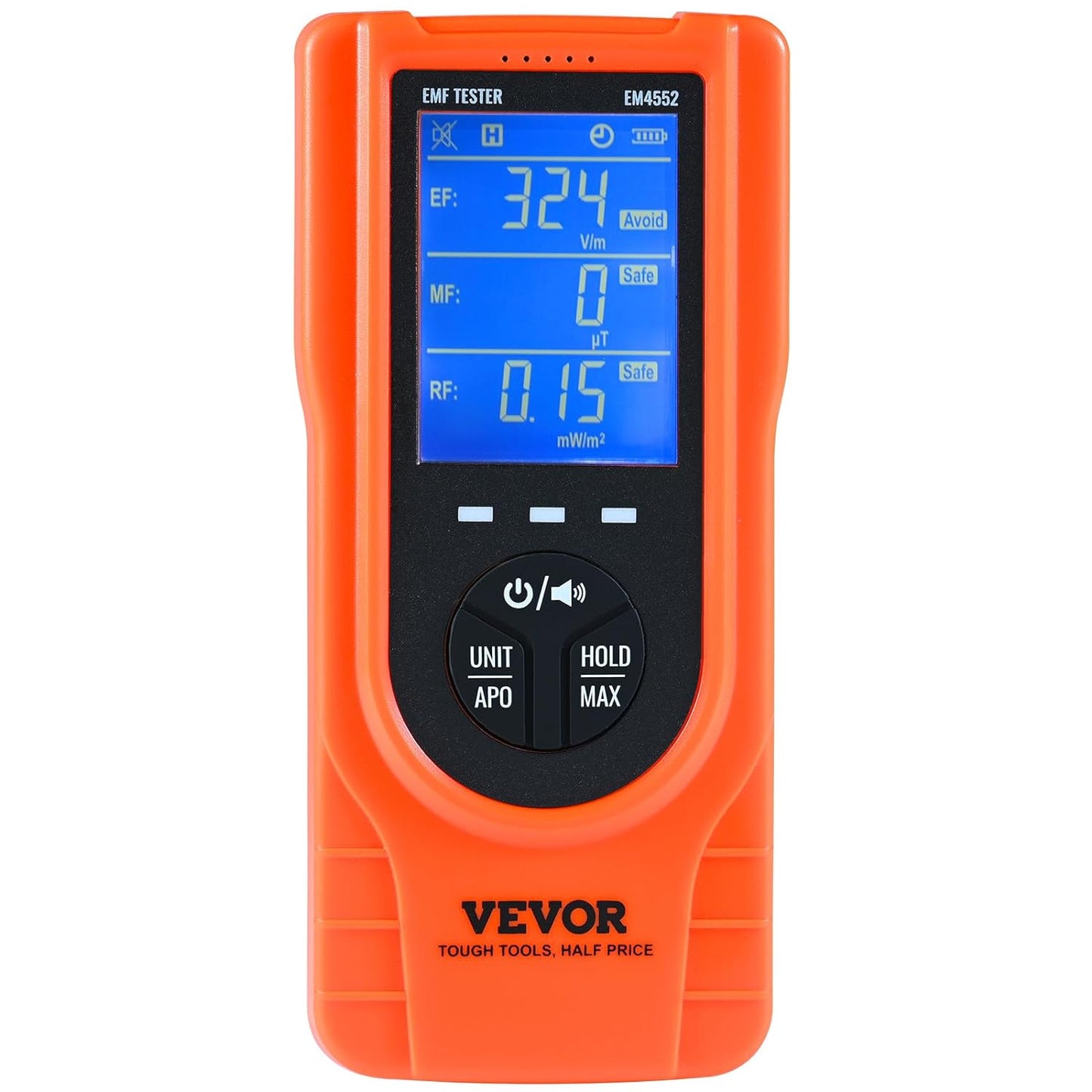 3-In-1 EMF Meter, 5Hz - 3.5Ghz, Handheld Rechargeable Electromagnetic Field Radiation Detector, Digital LCD EMF Tester for EF MF RF Home Inspections Outdoor Ghost Hunting Paranormal Equipment