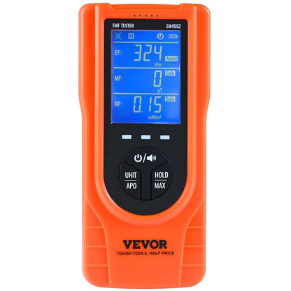 3-In-1 EMF Meter, 5Hz - 3.5Ghz, Handheld Rechargeable Electromagnetic Field Radiation Detector, Digital LCD EMF Tester for EF MF RF Home Inspections Outdoor Ghost Hunting Paranormal Equipment