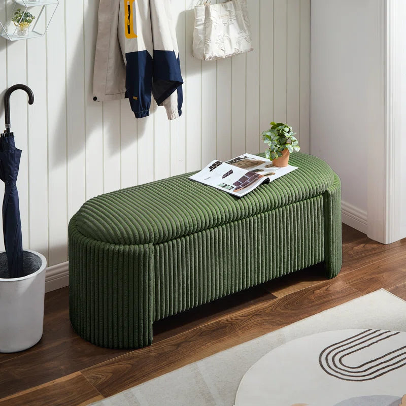 Nikoma Corduroy Upholstered Storage Bench