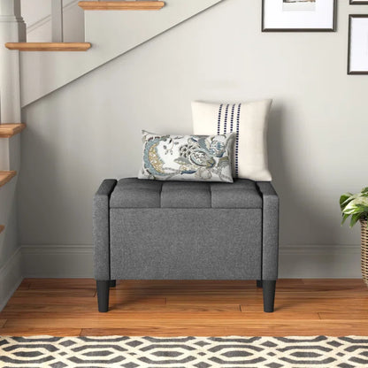 Friesen Polyester Blend Upholstered Storage Bench