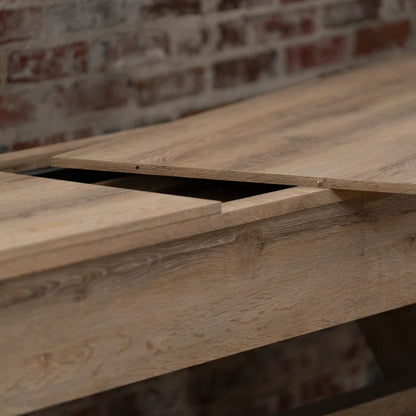 White Oak LED Shuffleboard Table with Buffet Top