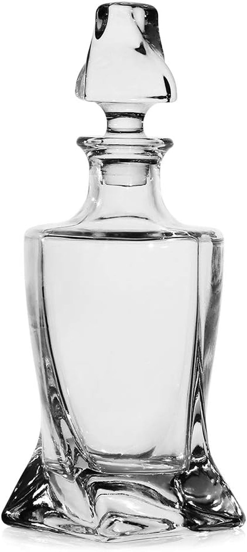 Whiskey Decanter,Twisted Whiskey Decanter with Stopper,Premium 25 Oz Whiskey Decanter for Liquor Scotch Bourbon Vodka Brandy or Wine Clear