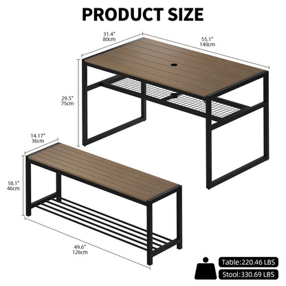 Ratcliffe 4 - Person Rectangular Outdoor Dining Set