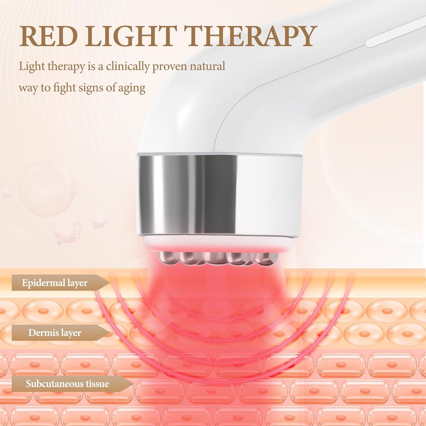 Facial Massager Skin Tightening Machine, 4 Color LED Light Therapy Machine, Promote Face Cream Absorption Strengthening Elasticity Modifying Wrinkles Professional Care Anti-Aging Skin Care Tools.