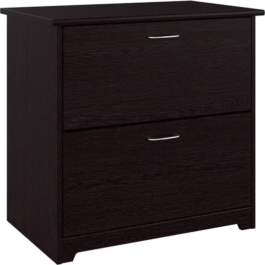 Bush Furniture Cabot 2 Drawer Lateral File Cabinet | Letter, Legal, and A4-Size Document Storage for Home Office, 32W, Espresso Oak - Design By Technique