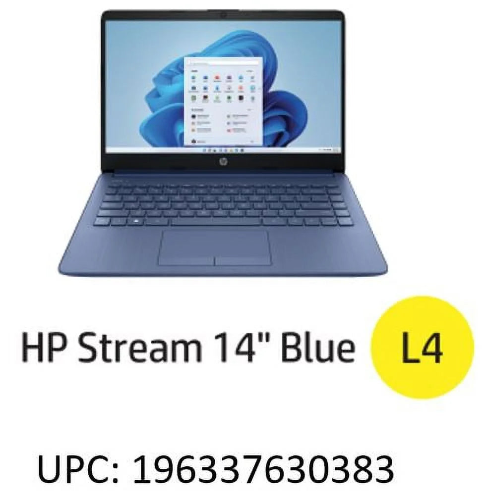 Stream 14 Inch Laptop Intel Processor N4120 4GB RAM 64GB Emmc Blue (12-Mo. Microsoft 365 Included)