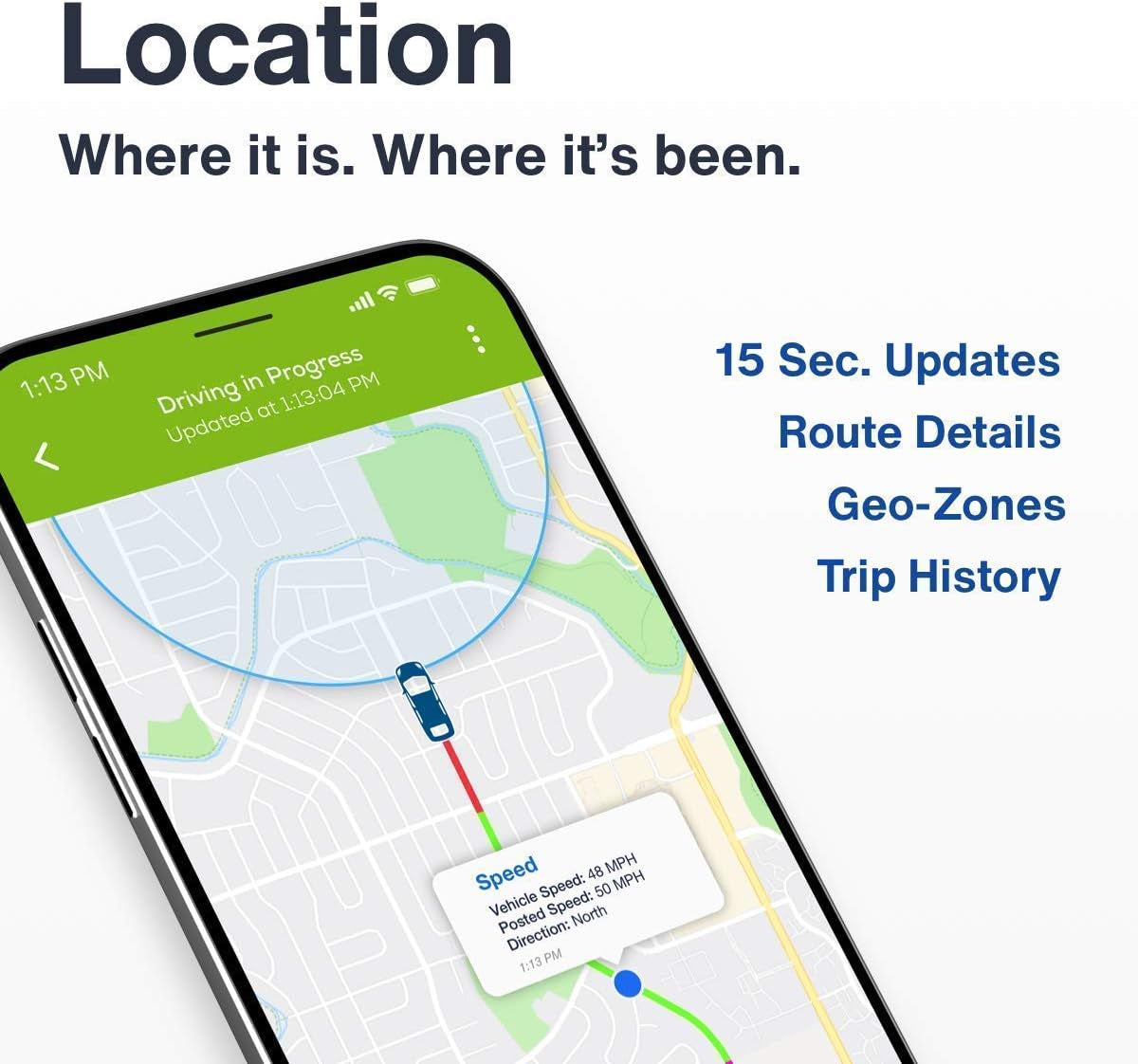 GPS Car Tracker [4G LTE], Vehicle Location, Accident Notification, Route History, Speed Monitoring, Geofence, No Activation Fees, Cancel Anytime, Family or Fleets