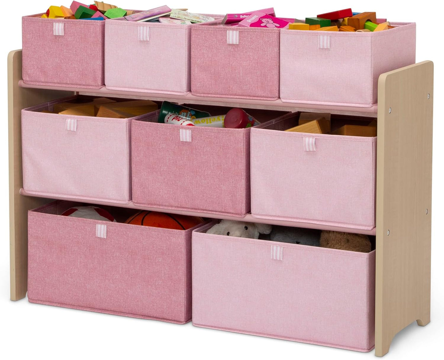 GAP Gapkids Deluxe Toy Organizer - Greenguard Gold Certified, Blush/Natural