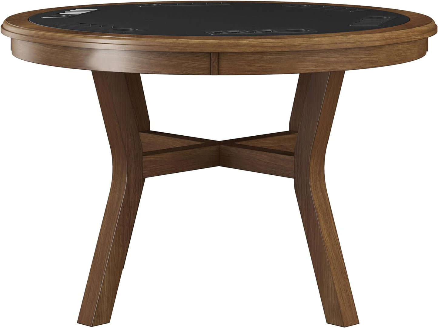 Furniture Cooper Convertible Wood 47 Inch Poker Game Table, Brown