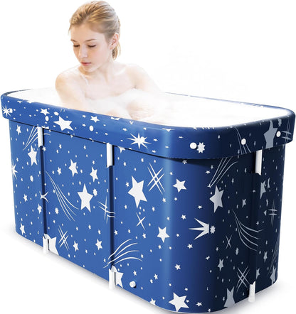 Portable Bath Tub, Foldable Bathtub for Adults and Kids, Therapy Tub for Shower Stall Bathroom Fold up Japanese Soaking Hot SPA Bathtub, Hot Bath Tub, Ice Bath Tub 45.3''X23.6''X19.7''