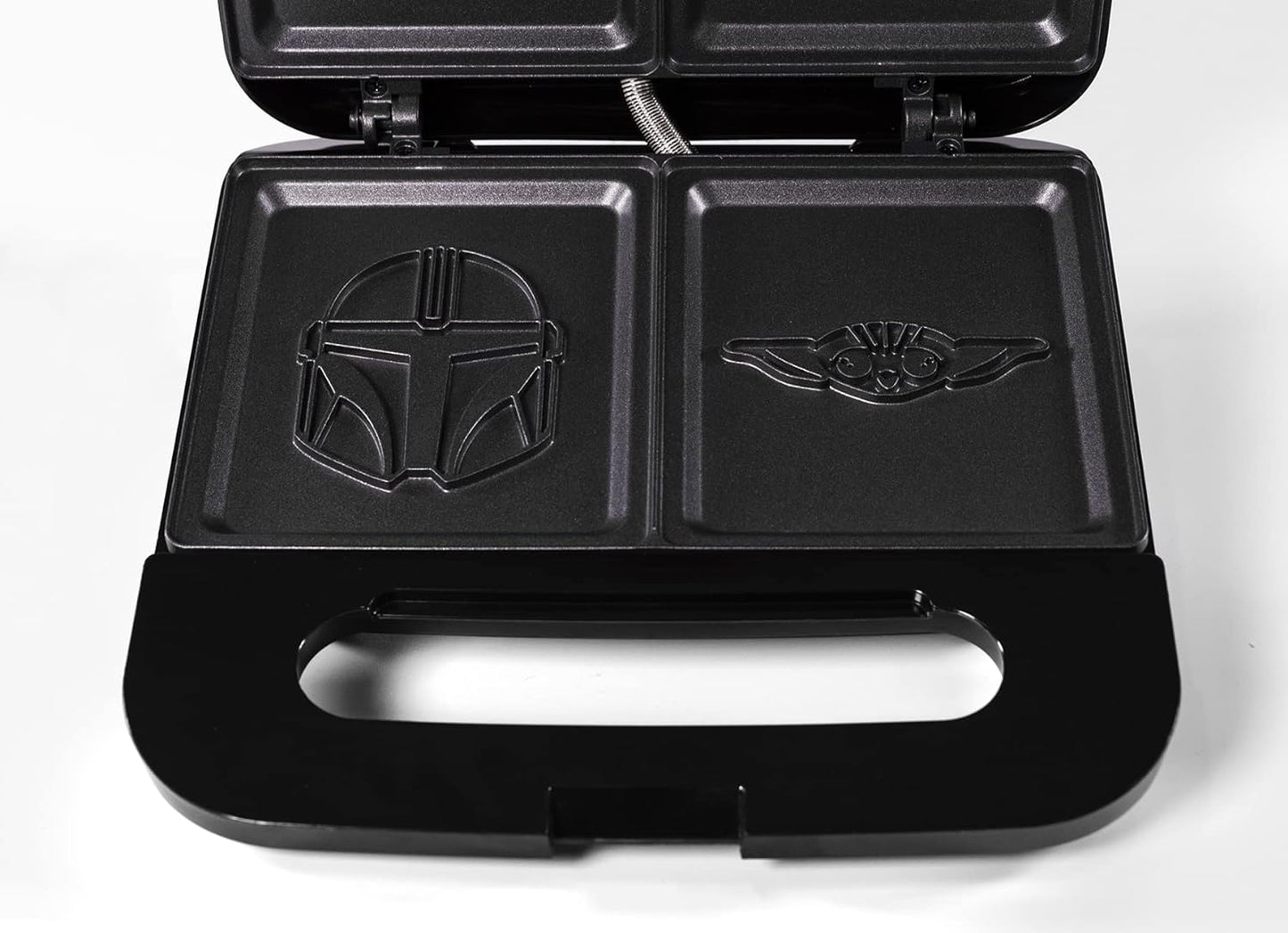 the Mandalorian Grilled Cheese Maker- Panini Press and Compact Indoor Grill- Baby Yoda and Mando Sandwich