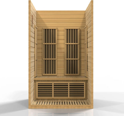 MX-J206-01 Seattle Carbon Far Infrared Sauna for 2 Persons, Hemlock Wood