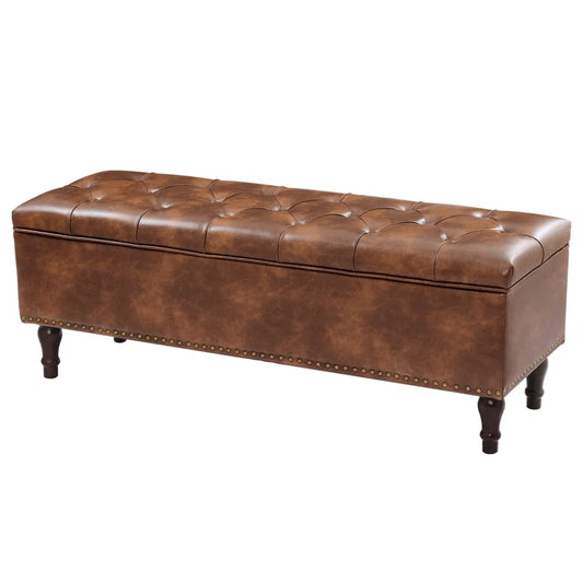 Arlecia Faux Leather Upholstered Storage Bench