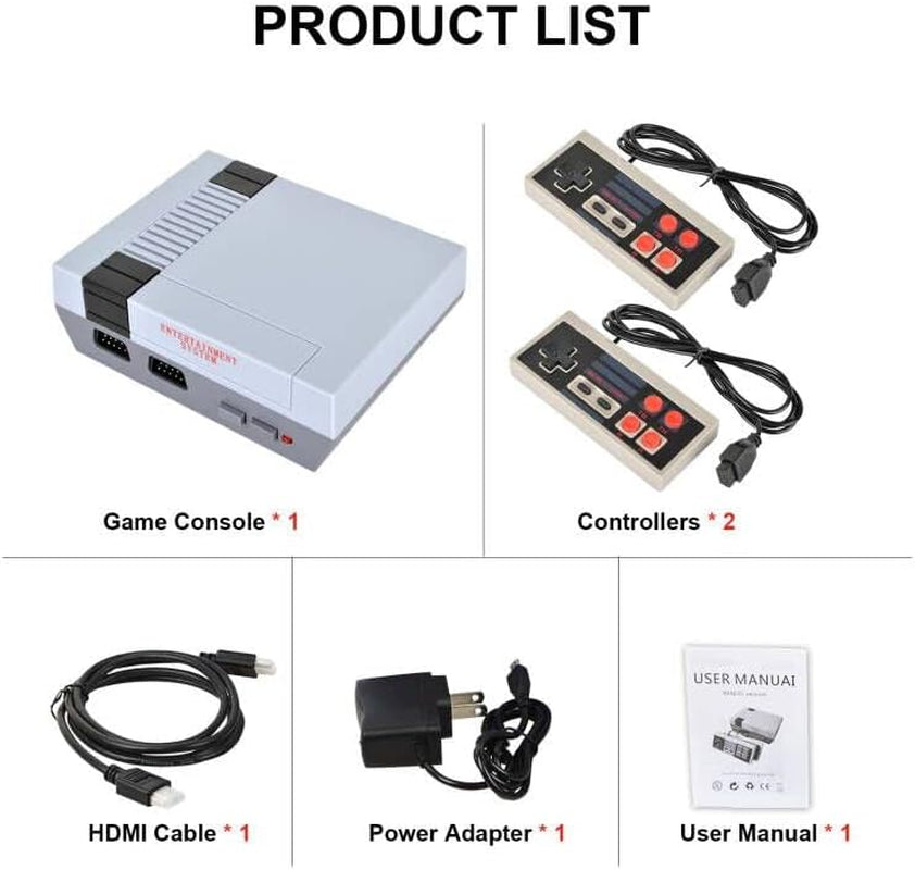 Retro Classic Game Console,Hdmi Classic Retro Game Console 621 Games,Dual Control 8-Bit Handheld Game Player for TV Video, Christmas/Birthday/Thanksgiving/Valentine Gift