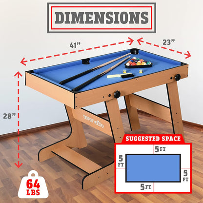 Multi Game Table, 48" Sports Arcade Games with Accessories, Ping Pong, Hockey, Pool Billiards, Soccer Foosball All in One, for Indoor Outdoor, Family, Kids and Adults