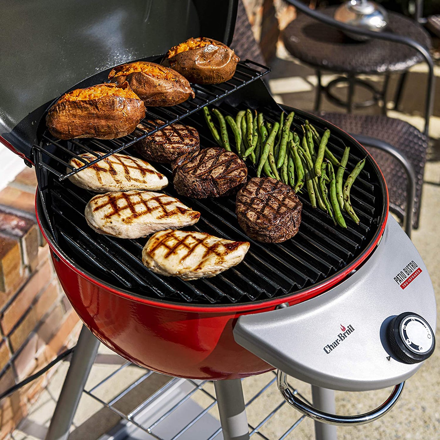 ® Patio Bistro® Tru-Infrared™ Electric Grill, Red – 20602109