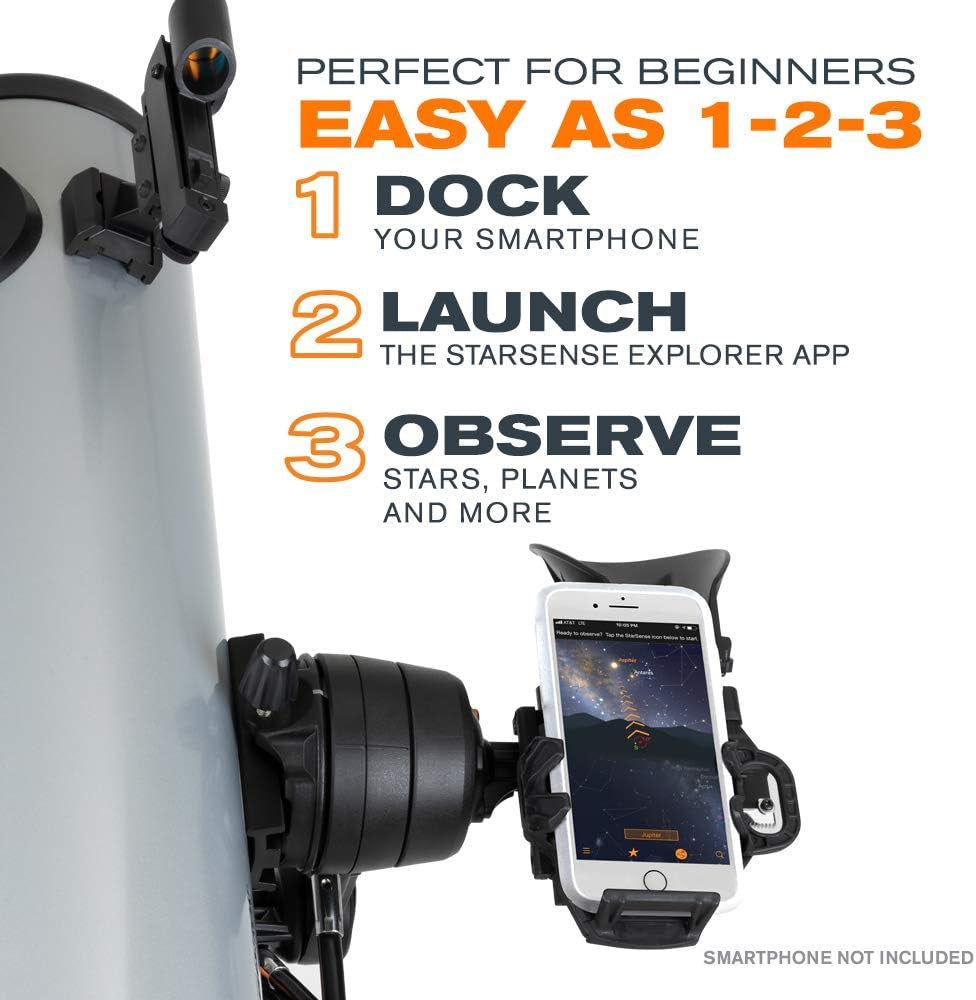 Starsense Explorer DX 130AZ Smartphone App-Enabled Telescope – Works with Starsense App to Help You Find Stars, Planets & More – 130Mm Newtonian Reflector – Iphone/Android Compatible