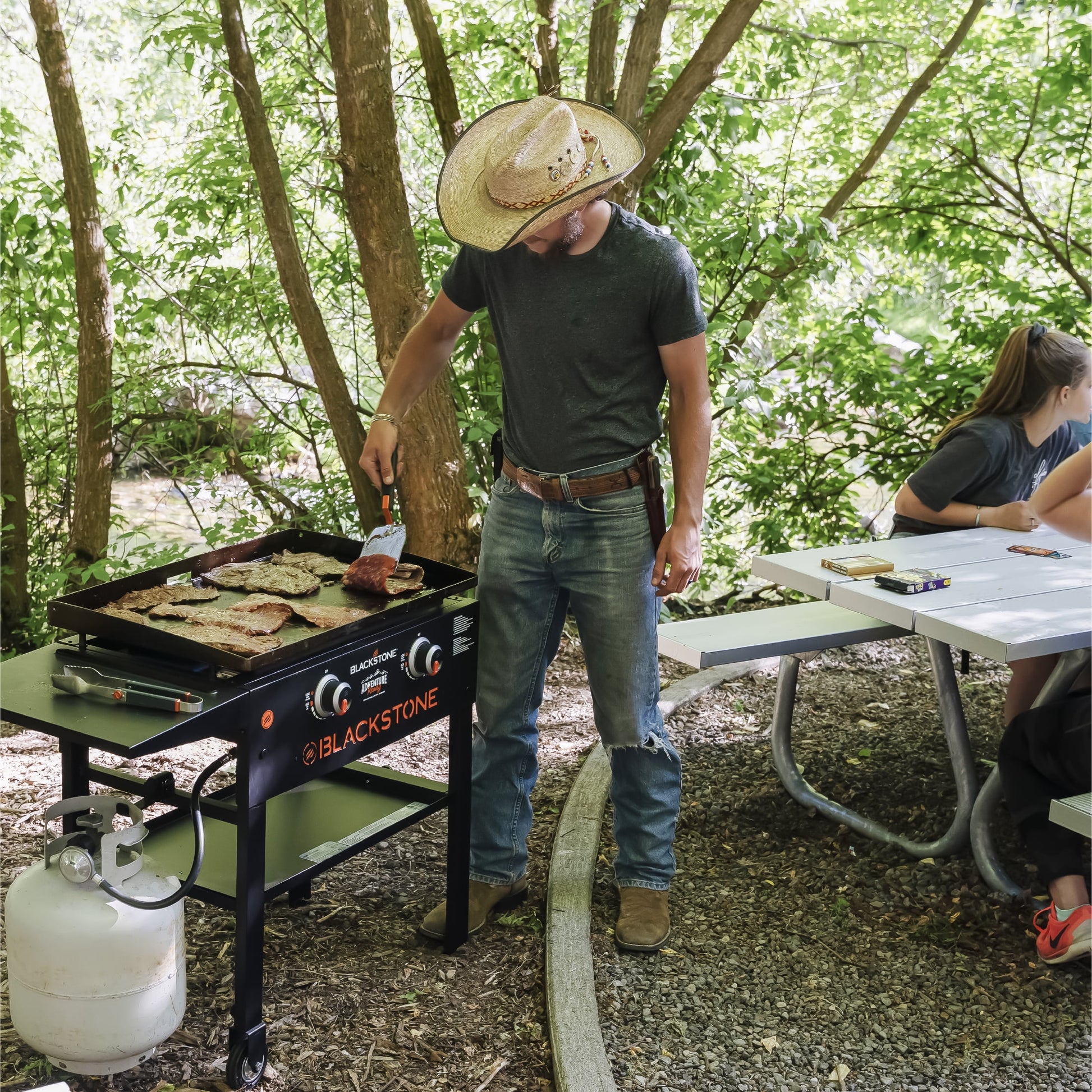 Adventure Ready 2-Burner 28" Propane Griddle with Foldable Locking Legs