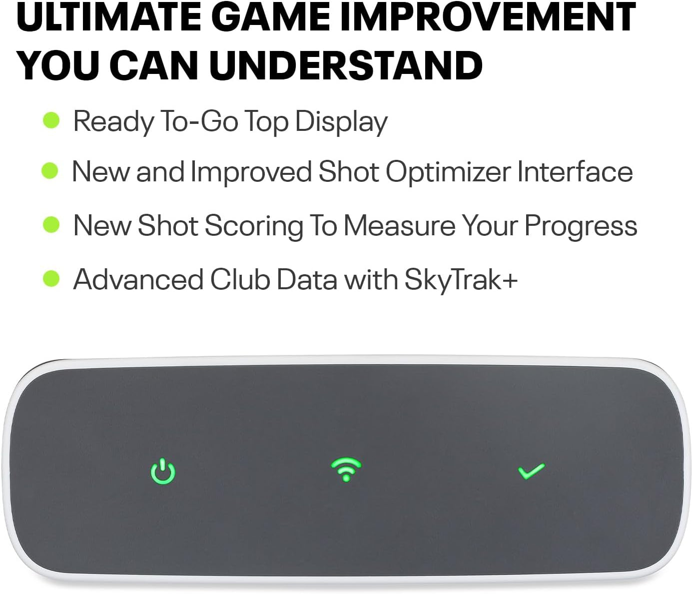 + Launch Monitor and Golf Simulator - Tour-Level Golf Analysis with Dual Doppler Radar, Enhanced Camera, 100K+ Courses, Real-Time Gameplay Simulation, Wi-Fi, USB-C Charging