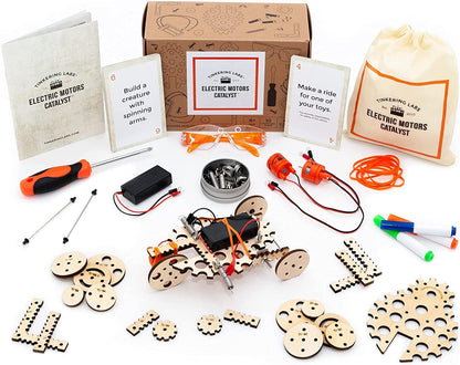 Robotics Engineering Kit | Designed by Scientists in USA | 50+ Parts | 10+ STEM Projects for Kids 8-12 | Learn Electronics, Science | Grow Creativity, Grit | Great DIY Inventor Toy Gift