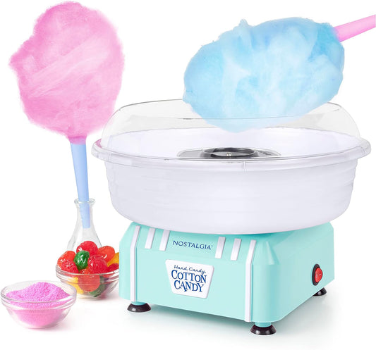 Retro Countertop Cotton Candy Maker, Vintage Candy Machine for Hard Candy & Flossing Sugar, Aqua