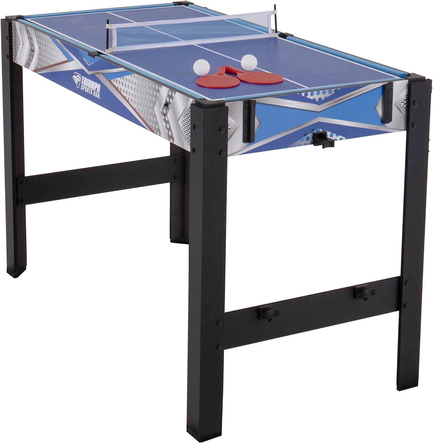 Triumph 13-In-1 Combo Game Table Includes Basketball, Table Tennis, Billiards, Push Hockey, Launch Football, Baseball, Tic-Tac-Toe, and Skee Bean Bag Toss