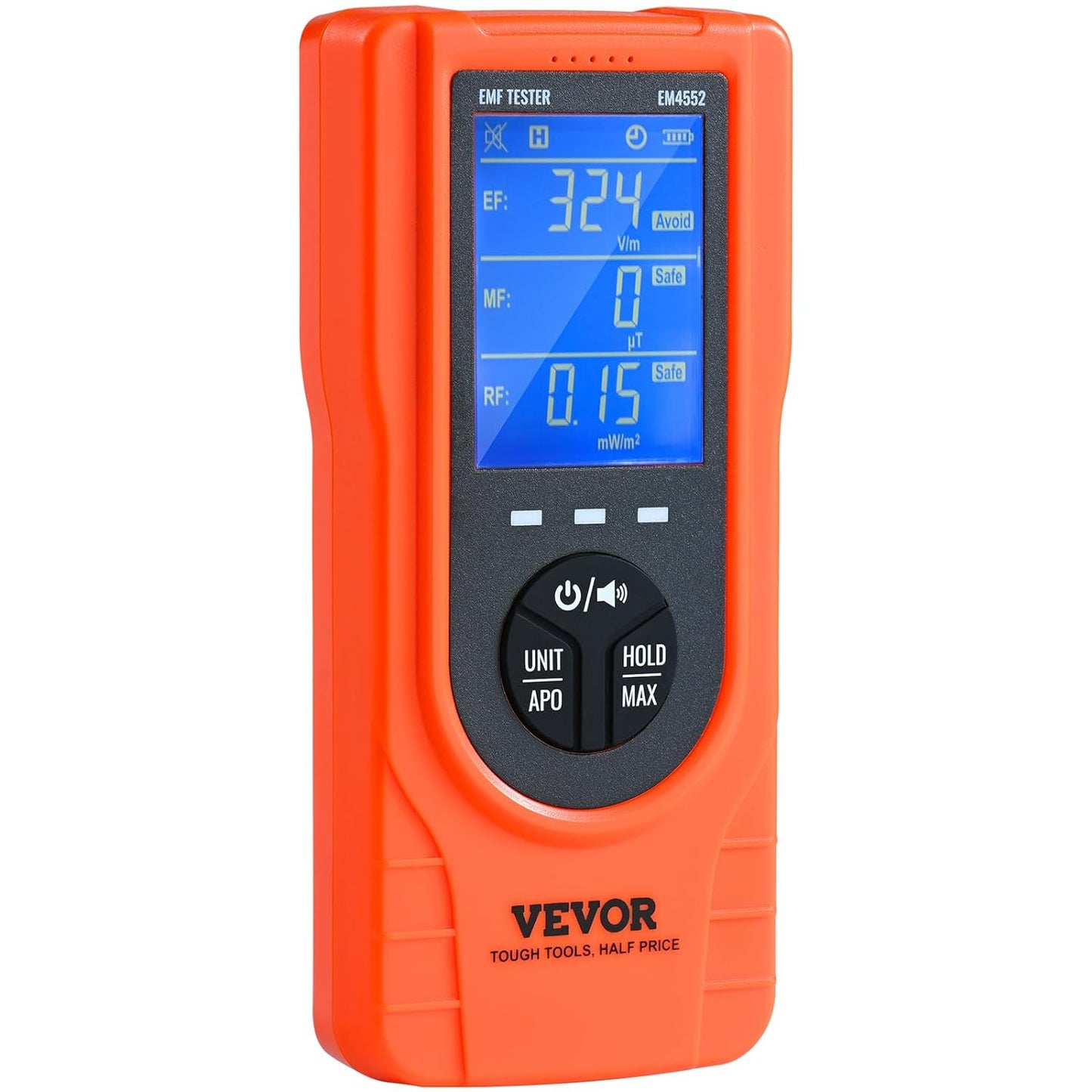 3-In-1 EMF Meter, 5Hz - 3.5Ghz, Handheld Rechargeable Electromagnetic Field Radiation Detector, Digital LCD EMF Tester for EF MF RF Home Inspections Outdoor Ghost Hunting Paranormal Equipment