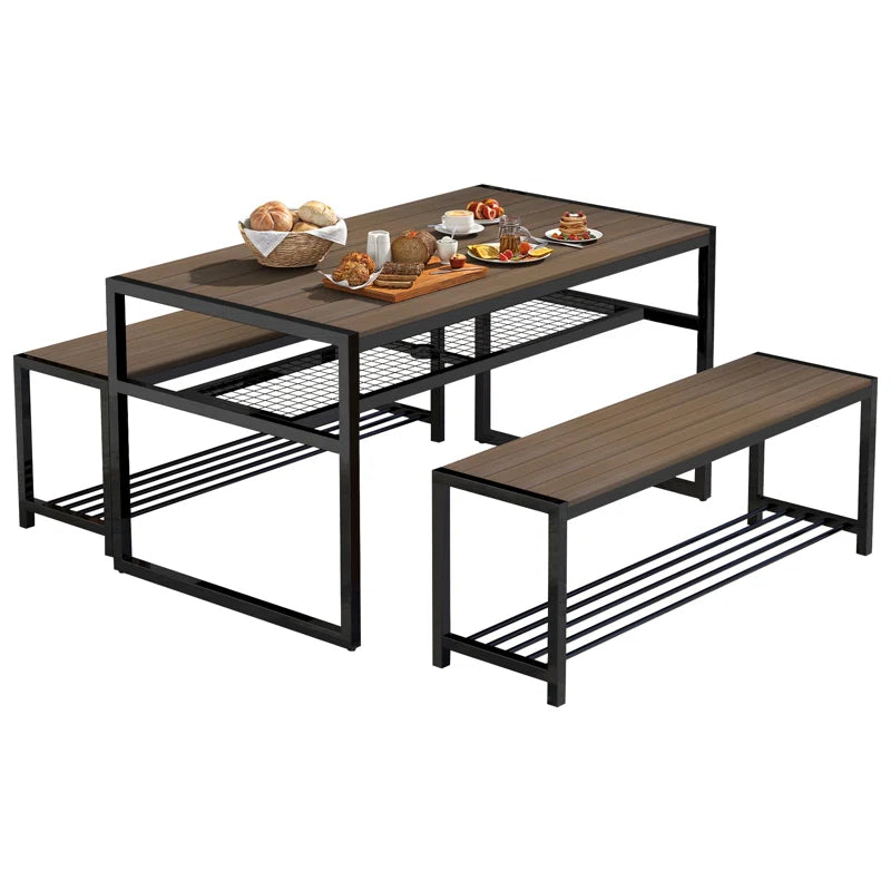 Ratcliffe 4 - Person Rectangular Outdoor Dining Set