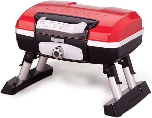 CGG-180T Petit Gourmet Portable Tabletop Propane Gas Grill, Red 17.6 X 18.6 X 11.8-Inch