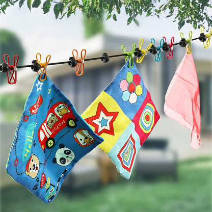 Retractable Portable Clothesline for Travel，Clothing Line with 12 Clothes Clips, for Indoor Laundry Drying Line,Outdoor Camping Accessories