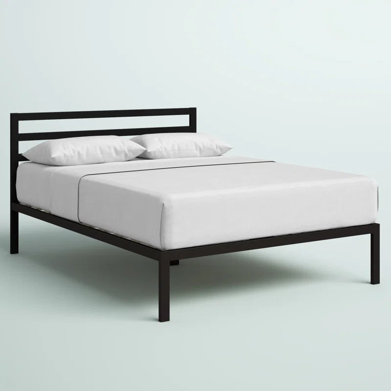 Santrell 14" Contemporary Modern Metal Platform Bed