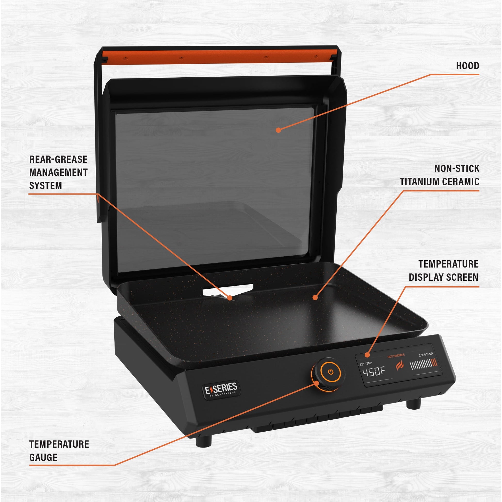 E-Series 17" Electric Tabletop Griddle with Hood