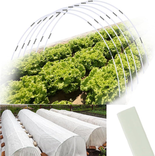 Greenhouse Hoops 20Pcs, Garden Hoops for 1-3.5Ft Wide Raised Bed, 5 Sets of 5.6Ft Long Super Bendable Fiberglass Support Hoops Frame, Mini Greenhouse Strip for Row Cover (S Size) - Design By Technique