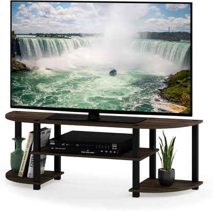 Turn-S-Tube Wide TV Entertainment Center, Columbia Walnut/Black