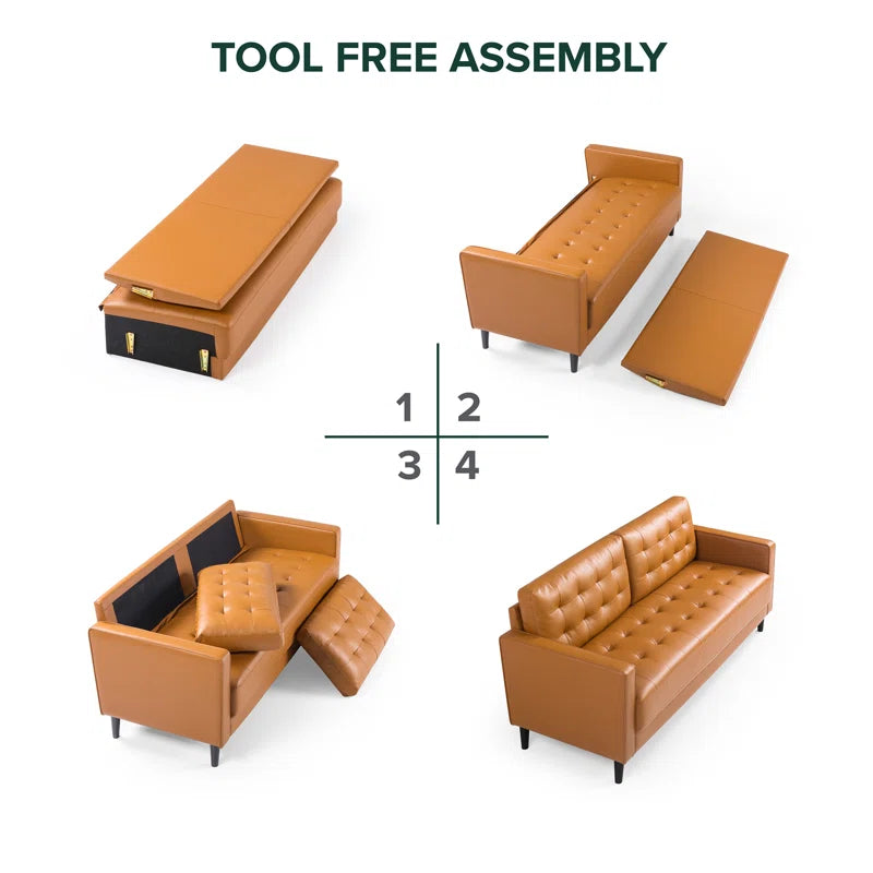 Bailly 2 - Piece Faux Leather Living Room Set - Design By Technique