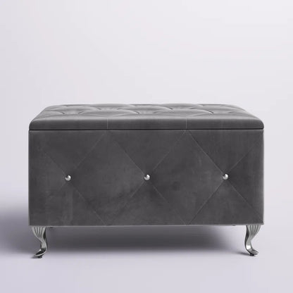 Carnes Velvet Upholstered Storage Bench