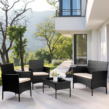 Randlett 4 - Person Rectangular Outdoor Dining Set with Cushions