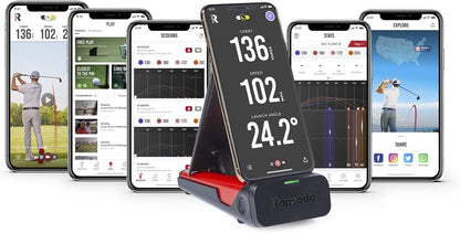 Mobile Launch Monitor for Golf Indoor and Outdoor Use with GPS Satellite View and Professional Level Accuracy, Iphone & Ipad Only