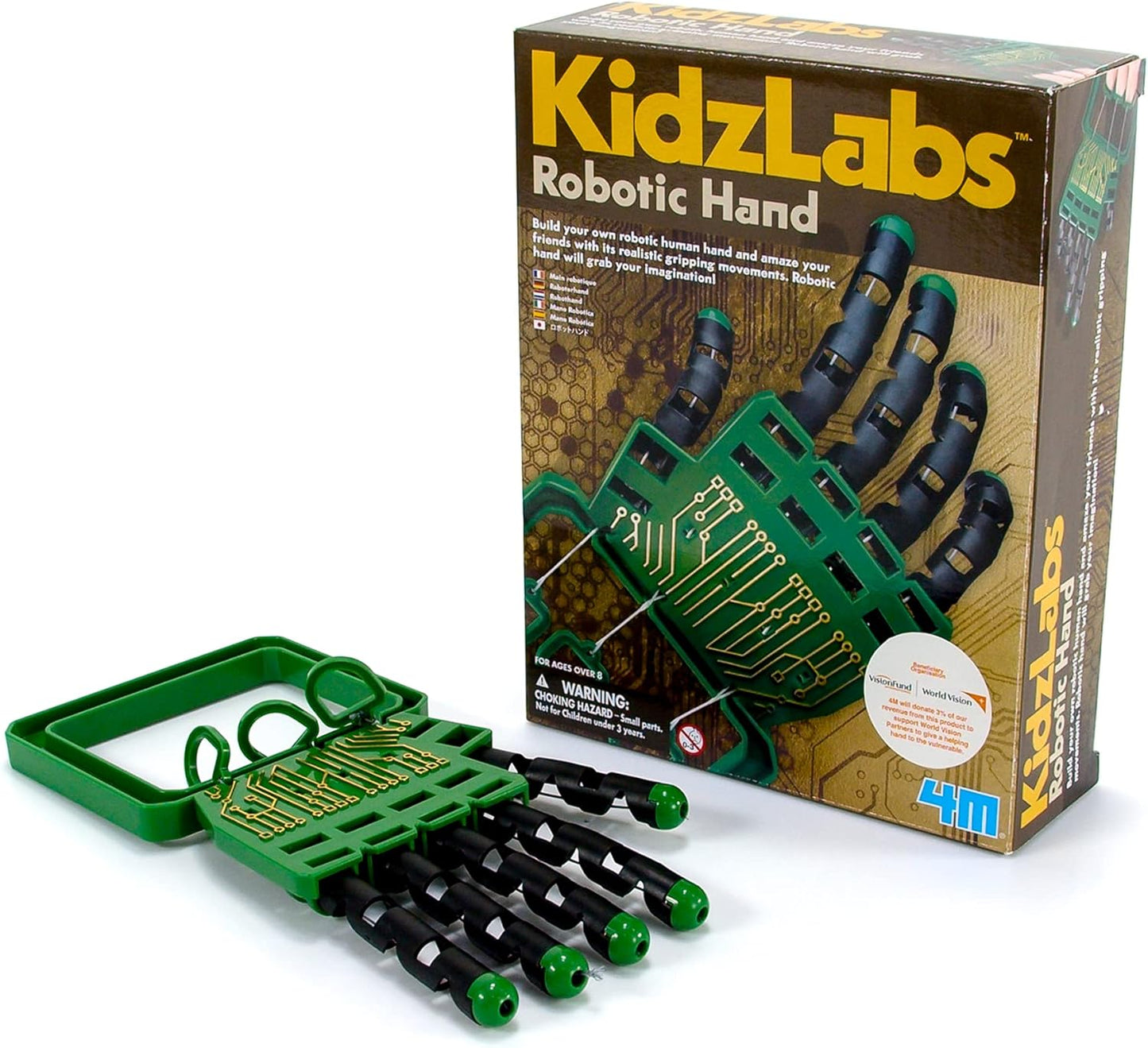 Kidzlabs Robotic Hand Kit, Build Your Own Robotic Hand, for Boys & Girls Ages 8+