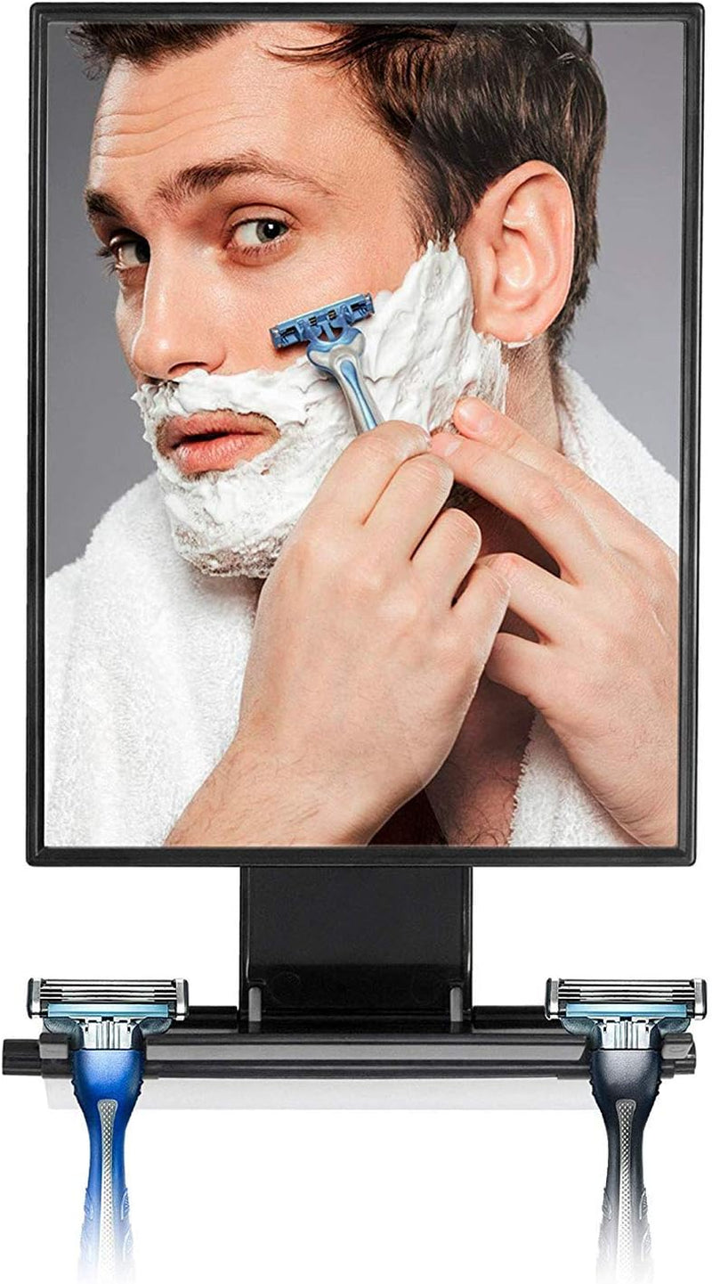 Fogless Shower Mirror - Anti-Fog Mirror - Adjustable Shaving Mirror with a Squeegee - Rust-Proof, Impact-Resistance Bathroom Shower Mirror - Tall