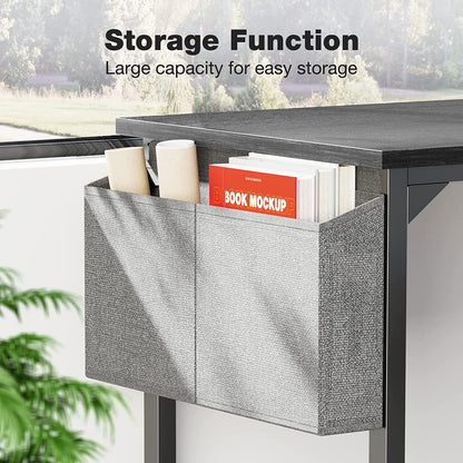 Computer Small Desk 40 Inch Home Office Writing Study Work Storage Bag Headphone Hooks Simple Modern Wood Kids Student Table