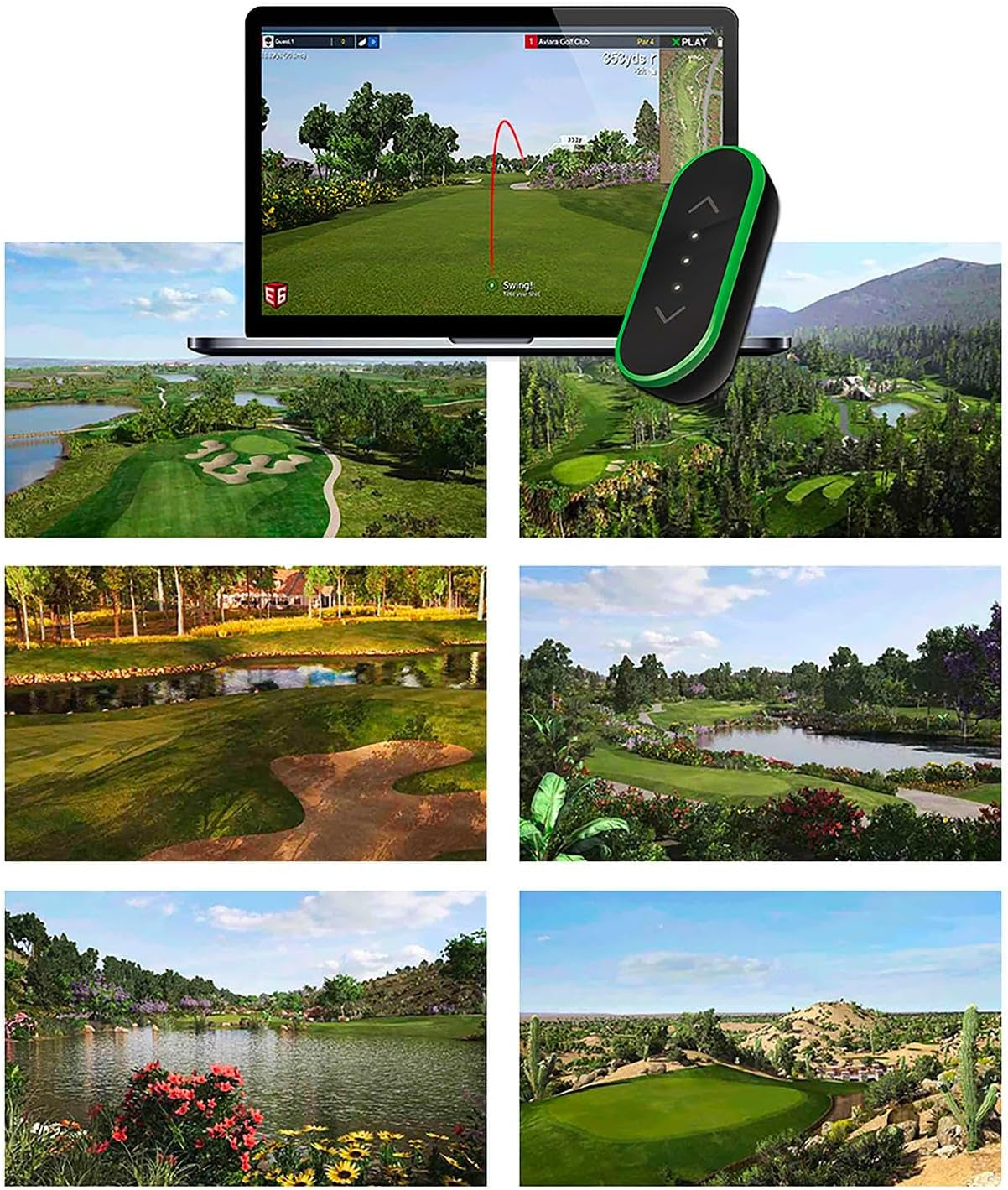 Home Golf Simulator by Swinglogic with Exclusive 12-Month E6 Connect Access