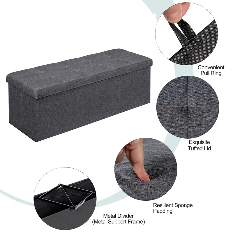 Dawit Oxford Cloth Upholstered Storage Bench