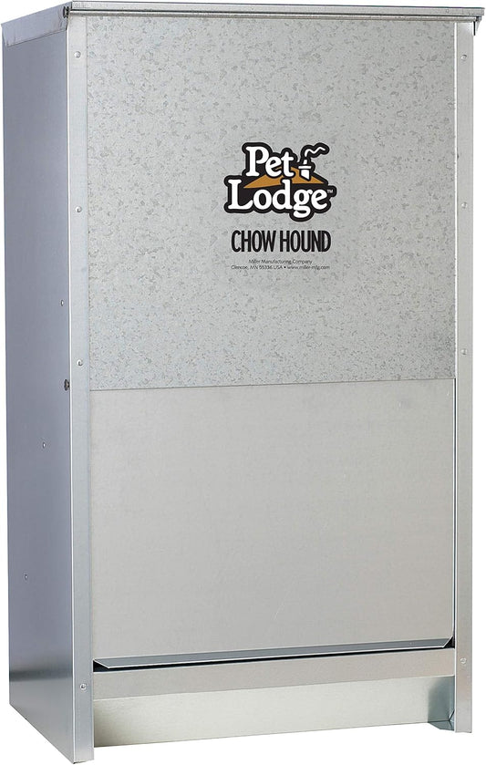 ® Automatic Dog Feeder | Chow Hound Outdoor Pet Feeder for Large Dogs | Tough Galvanized Steel | Made in USA | 50 Pound