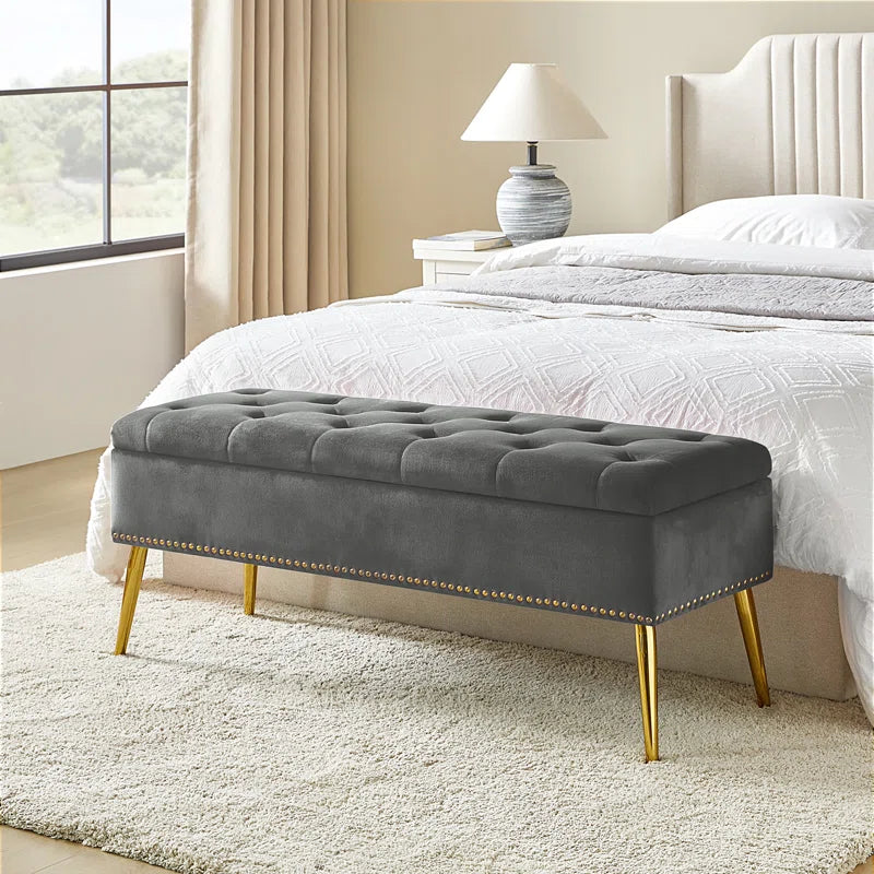 Kajana Upholstered Flip Top Storage Bench