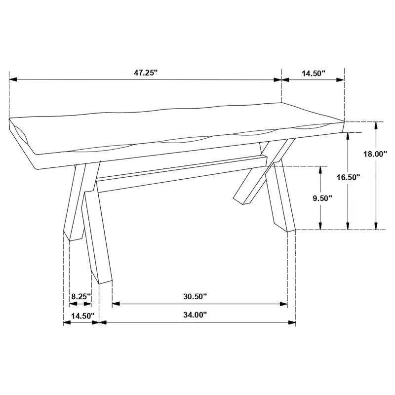 Annette Solid Wood Bench - Design By Technique