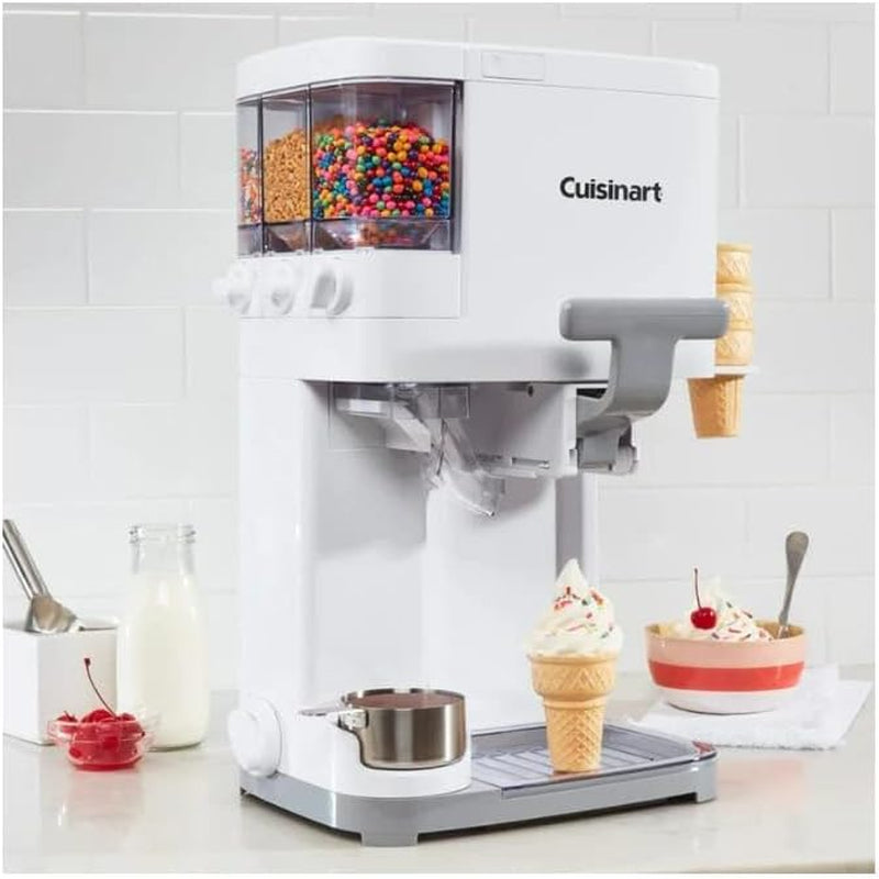 Ice Cream Maker Machine, 1.5 Quart Mix It in Soft Serve, Yogurt, Sorbet, Sherbet Maker, White, ICE-45P1